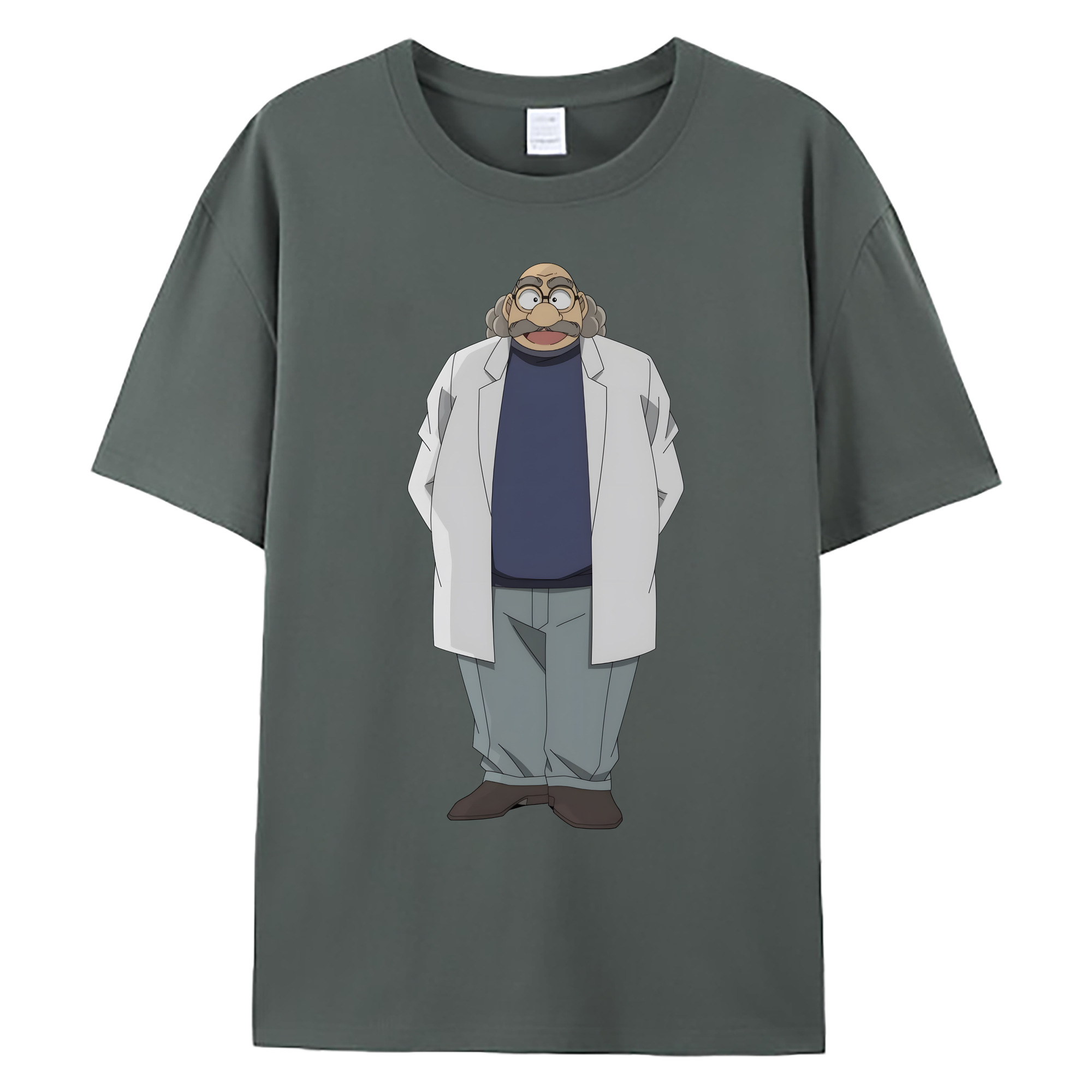 （画像用） 名探偵コナン あがさ ひろし Detective Conan Agasa Hiroshi 綿100％ メンズ半袖Tシャツ｜肌触りやわらか＆通気性